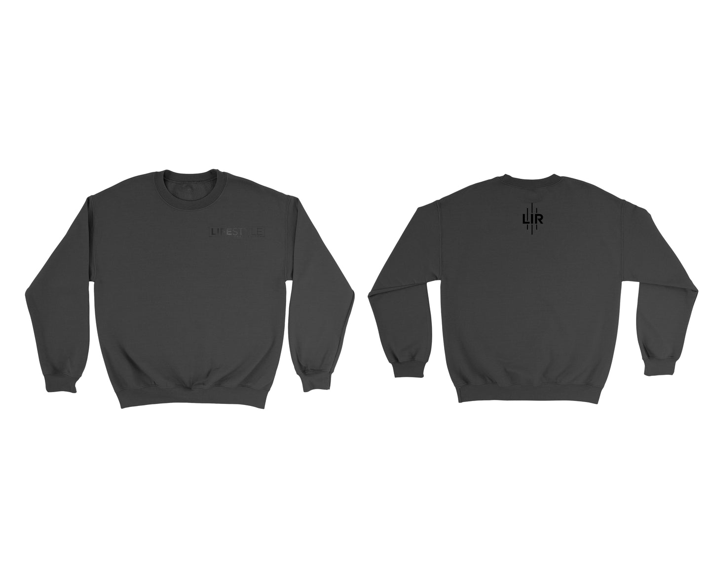LIR Logo Crewneck Grey w/ Black Logo