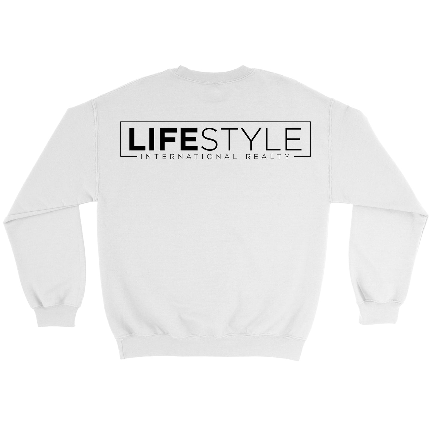 LIR Logo Crewneck White w/ Black Logo