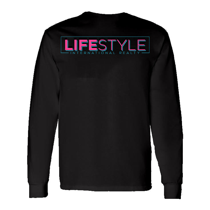 Classic Black Long Sleeve Tee w/ Color Logo