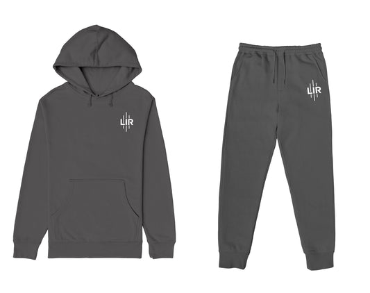 LIR Logo Sweatsuit Grey w/ White Logo